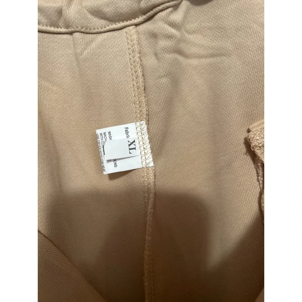 Beige Cargo Pants with Buttoned Pockets